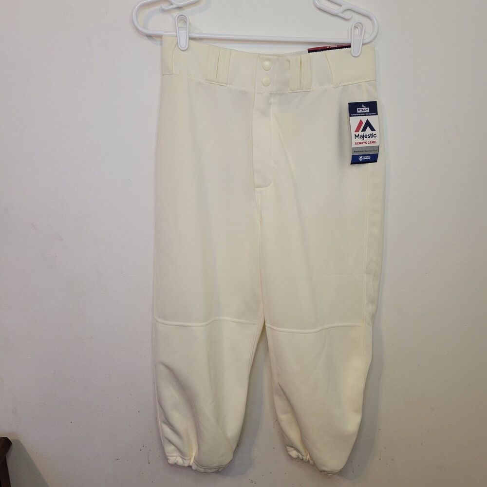 Majestic Men’s Baseball Pants Adult Medium Off White NWT